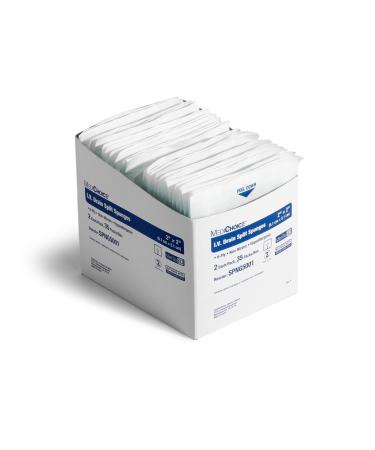 MediChoice IV Drain Split Sponge Non-Woven Sterile Hypoallergenic 2x2 Inch White 1314SPNG5001 (Case of 700)