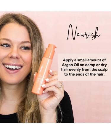 Buy Nourish Collection Argan Oil Hair Serum - Hydrating Frizz Control & Split End Repair with Black Truffle Extract | Paraben & Sulfate Free - 1.7 Fl Oz - Buy Online on GoSupps.com