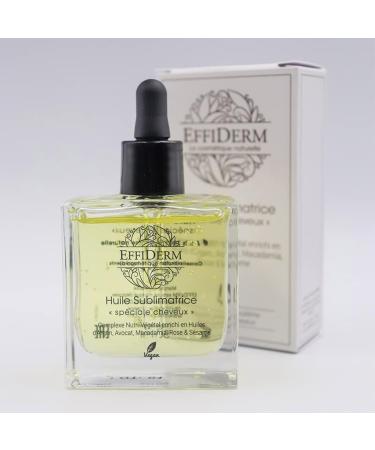 EFFIDERM - Special Hair Sublimating Oil - Nourishes protects and enhances the hair - Enriched with Argan Avocado Macadamia Rose & Sesame oils - 50ml bottle - Buy Online on GoSupps.com