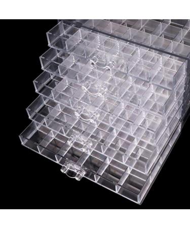 CUTICATE Transparent Plastic Storage Organizer - 120 Slots for Beads, Rings, Jewelry, Art & Crafts - Buy Online on GoSupps.com
