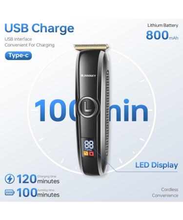 Buy Cordless Hair Clippers for Men - Zero-Gap LED USB Rechargeable 3 Combs - Ideal for Home & Barber Use - Buy Online on GoSupps.com