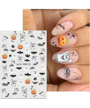 JMEOWIO 9 Sheets Halloween Nail Art Stickers Decals Self-Adhesive Cute Ghost Dog Pumpkin Nail Supplies Nail Art Design Decoration Accessories - Buy Online on GoSupps.com