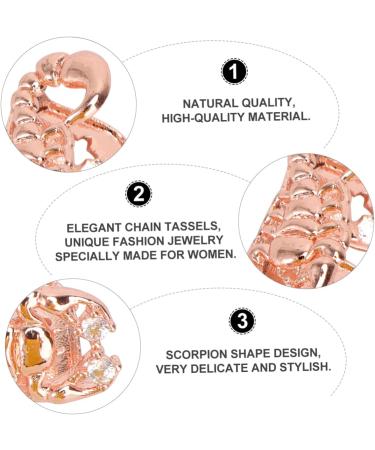 GLEAVI 1pc Scorpion Single Braces Hip Hop Costume Rose Gold Jewelry Men Decor Golden Plated Gold 2X1cm Golden - Buy Online on GoSupps.com