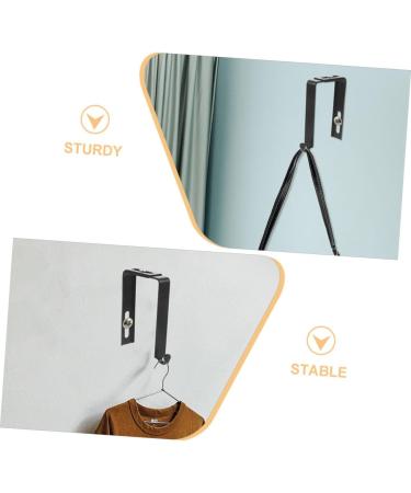 Alipis 2pcs Hook Storage Hangers Clothes Rack Hooks Door Hanger Hook for Hats Hook Door 8.00X3.70X1.30CM Black - Buy Online on GoSupps.com