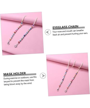 JECOMPRIS 2pcs Anti-Drop Chain for Face Masks & Glasses - Beaded Lanyard with Artificial Pearls - International Shipping Available - Buy Online on GoSupps.com