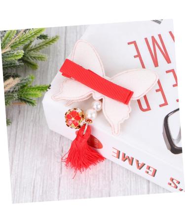 ibasenice 2 Pairs Chinese Style Hairpin Tassels Barrettes Party Hair Clip Kids Hairpin for New Year Bows Hair Clips New Year Bobby Pin Japanese-style Hairpin Child Girl Side Clip - Buy Online on GoSupps.com