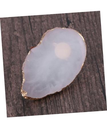Healeved Nail Art Resin Palette Tray | Football Bow Makeup Holder | Mini Nail Polish Display | White & Gold Nail Art Plates - Buy Online on GoSupps.com