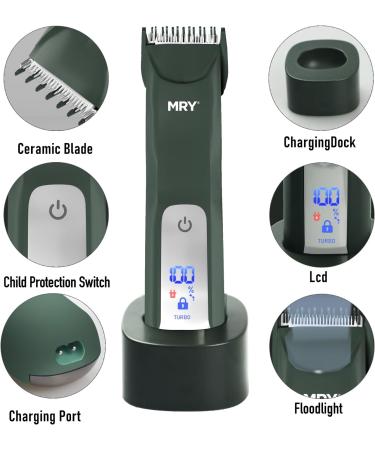 MRY Groin Trimmer for Men & Women - IPX6 Waterproof USB Charging Ceramic Blade - Ultimate Body & Facial Grooming in Ash Black - Buy Online on GoSupps.com