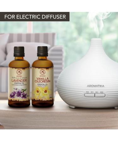 Essential Oils Set 2x100ml - Lavender & Vanilla Oleoresin - Aromatherapy Gift for Diffusers Candles & Soap Making - Buy Online on GoSupps.com