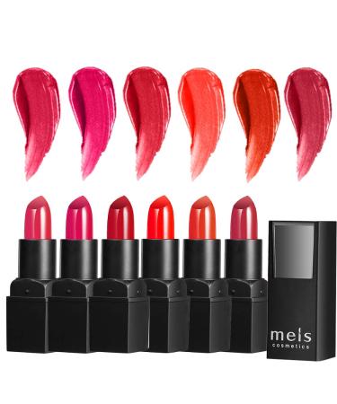 PPZ 6 Color 100% Natural Organic Moisturizing Lipstick Waterproof Lustrous Organizer Set Colorstay Red Purple Plum Coral Orange Elf Matte