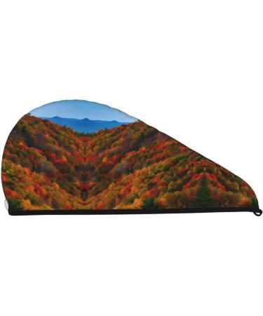 Blue Ridge Parkway Coral Velvet Quick-Dry Hair Cap | Travel & Home Hair Towel Wrap for Men & Women - Buy Online on GoSupps.com
