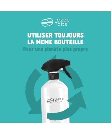 EzeeTabs Kitchen Cleaner - Cleaning Tablets for Microplastic-free Biodegradable and Vegan Cleaning Products - 4 x Cleaner with Degreasing Power and 1 x Reusable Bottle - Buy Online on GoSupps.com