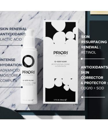 PRIORI Skincare Moisturizing Creme with CoQ10 Advanced Age Defying Hydrating Face Cream for Women and Men 24 Hr Moisturizer Lactic Acid Retinol Antioxidant Protection 1.7 fl oz - Buy Online on GoSupps.com