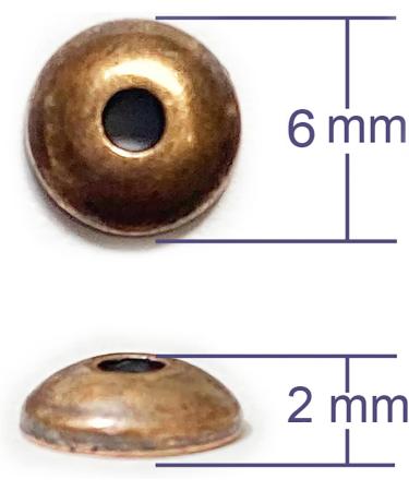 Smooth Copper Tiny Bead Caps Findings for 8mm and 10mm Round Beads - Heather's CF Jewelry Making - Buy Online on GoSupps.com