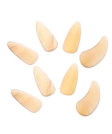 8 Pcs Guzheng nail pieces guzheng practice tools guzheng finger picks guitar thumb picks lute instrument kids musical Durable Guzheng Supplies child horns meter aldult 2.5X1.2X0.1CM Light Yellow 02
