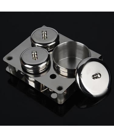 3pcs Stainless Steel Nail Art Kit - Compact Organizer Containers for Powder & Liquid Storage | Manicure Tools - Buy Online on GoSupps.com