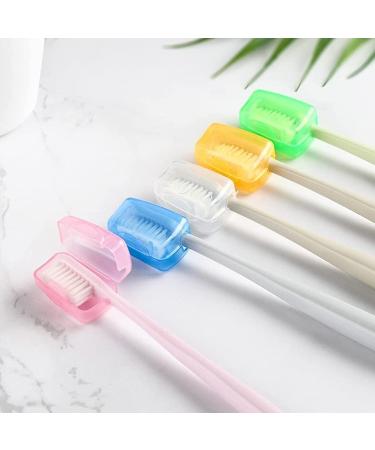 Catelves 10-Piece Travel Toothbrush Set with Protective Caps - 5 Color Options Available - Perfect for Travel and Hygiene - Buy Online on GoSupps.com