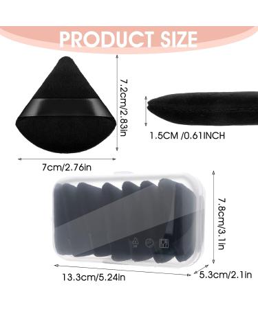 Buy WLLHYF 8Pcs Triangle Powder Puffs - Washable & Reusable Velour Cotton Makeup Sponge for Face & Under Eyes - Perfect Loose Powder Tool (Black) - International Shipping Available - Buy Online on GoSupps.com