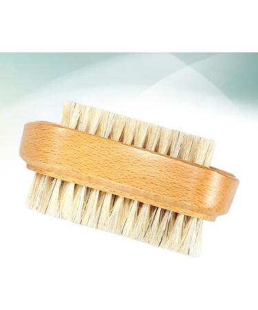 FRCOLOR Double Sided Nail for Cleaning Wood Hand Nail Scrub Nail Cleaning Brush Bristle Nail Brush Manicure Nail Cleaner Brush Nail Cleaning Tool Bristles Wooden Foot Wash - Buy Online on GoSupps.com