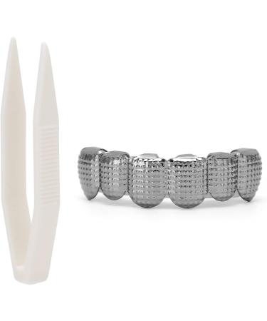 Hip Hop Hollow Tooth Hip Hop Teeth Grillz Easy to Wear Portable Rapper Costume Teeth Jewelry and Party Photo Props for Halloween for Women Men Gift (Black) - Buy Online on GoSupps.com