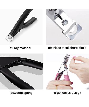 20pcs Polygel Nail Clips and Acrylic Nail Clipper Set for Quick Nail Extension - Black and Pink - Buy Online on GoSupps.com