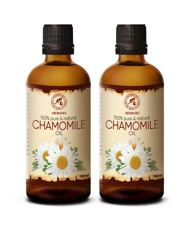 Chamomile oil 2x100ml - Chamomilla Recutita flower extract - carrier oil for skin - body care - beauty - hair care - nail care - hair oil - dry hair - basic oil - skin care - care oil - Buy Online on GoSupps.com