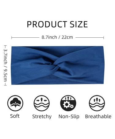 Buy Wide Elastic Hair Straps for Women - 4 PCS Soft Boho Headbands | Multi-Colored Yoga & Sport Accessories - Buy Online on GoSupps.com