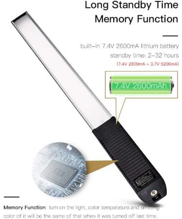 LUXCEO RGB LED Photography Lighting Wand - 1000 Lumens, CRI 95+, USB Rechargeable, Remote Control, Carry Bag - Adjustable Color Temp, 36 Colors - Buy Online on GoSupps.com
