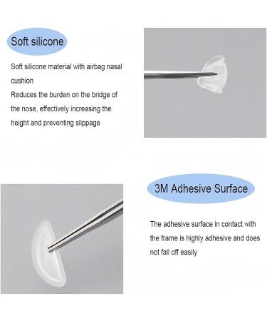 20 Pairs Glasses Nose Pads Nose Pads for Glasses Spectacle Nose Pads Soft Hypo Allergenic Adhesive Silicone Anti-Slip Nose Pads Grips for Eyeglass and Sunglasses Clear Transparent - Buy Online on GoSupps.com