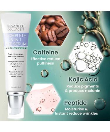 WLJEHWLJ Advanced Collagen Eye Cream 5 in 1 Eye Serum Turmeric Eye Cream Stick Regenerating Eye Cream for Wrinkles - Buy Online on GoSupps.com