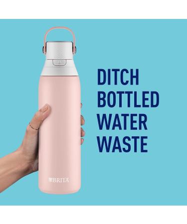 Brita Insulated Stainless Steel Water Bottle with Straw - 20oz Rose - Buy Online on GoSupps.com