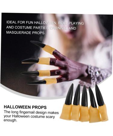 FOMIYES 3 Sets Halloween Nail Set Zombie Fingers Nail Zombie Finger Nail Halloween Props Fake Nails Spooky Fake Finger Fingertip Fingernail Fake Fingers Nail Prom Vinyl The Witch - Buy Online on GoSupps.com