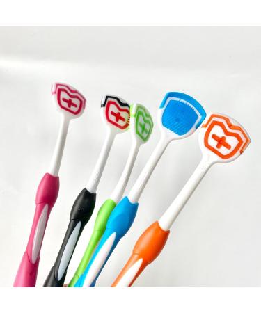 HLQ752 Tongue Cleaner Brush - 4-Piece Tongue Scraper for Adults & Kids | Travel & Home Oral Care - Buy Online on GoSupps.com