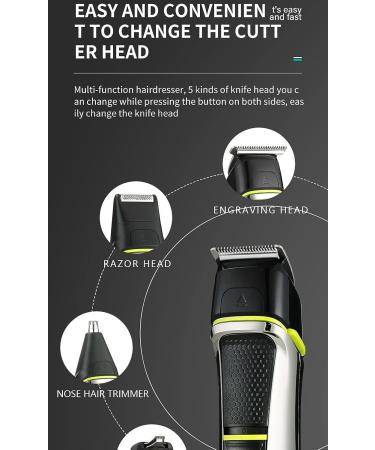 Buy 5-in-1 Rechargeable Hair Clippers | Waterproof Electric Barber Tool Set for Precision Shaving & Carving - International Shipping Available - Buy Online on GoSupps.com