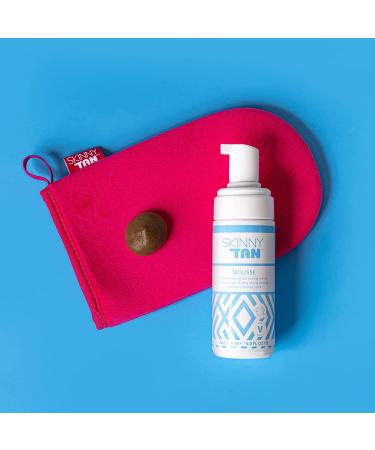 Buy Skinny Tan Mousse - Long-Lasting Non-Drying Bronzer with Coconut & Vanilla Scent - Streak-Free Easy Application - 5 oz Dark Foam - Buy Online on GoSupps.com