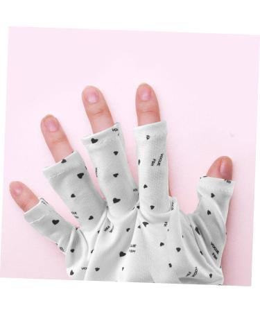 minkissy 10 Pairs UV manicure gloves hand cover nail art protective gloves UV fingerless gloves for women Accessories pattern manicure polyester gloves Nail supplies - Buy Online on GoSupps.com
