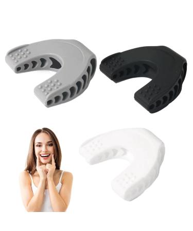 Jaw Trainer Jaw Exerciser Jaw Trainer for Face Mouth Jawlineee Chisel Awlineee Exerciser Chew Jaw Trainer for an Enhanced Facial Definition Jaw Trainer Neck and Tone Your Face with Exercise Black and White Gray Suit