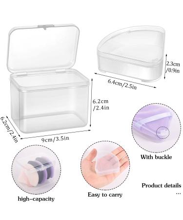 Makeup Sponge Holder Case - 3 Pcs Set for Beauty Blender, Powder Puff - Travel Storage Box (Transparent) - Buy Online on GoSupps.com