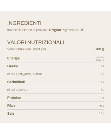  Erbavoglio Erbavoglio Chicory Inulin Powder - 200g - Conventional Food - Natural prebiotic fiber ideal for improving - Buy Online on GoSupps.com