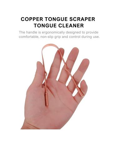 FOMIYES Pure Copper Tongue Scraper & Oral Cleaner - Double-Sided Baby Tongue Scrubber & Tonsil Stone Remover - Disposable Stainless Steel Braces Accessory - Buy Online on GoSupps.com