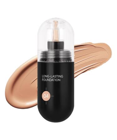 Husoiuy Full Coverage Liquid Foundation | 30ml Soft Mattifying Liquid Foundation Long-Lasting Moisturizing Anti-Shine Makeup Base for Women and Girls