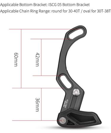 Aluminum Alloy Chain Guide | Direct Mount | ISCG 05 Bottom Bracket | Black - Bicycle Accessory - Buy Online on GoSupps.com