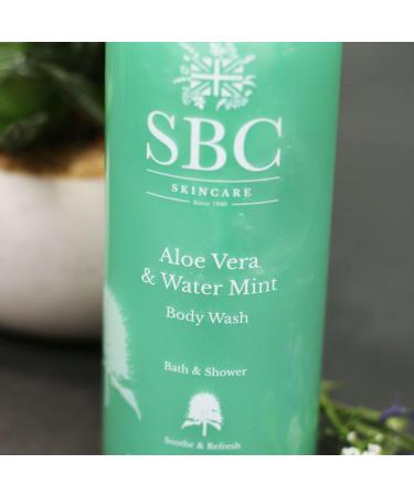 SBC Skincare Aloe Vera & Water Mint Body Wash - 500ml | Refreshing Shower Gel | Shower Gel For Men And Women | Vegan Friendly Body Wash | Cooling Aloe Vera Body Wash - Buy Online on GoSupps.com