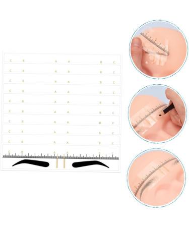 DOITOOL Eyebrow Stencil 50pcs Eyebrow Positioning Ruler Makeup Kits Measuring Ruler Eyebrow Shaping Stencil 18.00X3.80X0.10CM Yellow - Buy Online on GoSupps.com