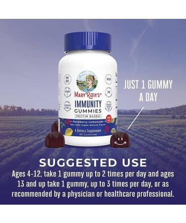 MaryRuth's Immunity Gummies 5-in-1 (Raspberry Lemonade) | Zinc, Elderberry, Vitamin C, D, Echinacea | Kids & Adults | Vegan, Non-GMO, Gluten Free | 90ct, 2 Pack - Buy Online on GoSupps.com