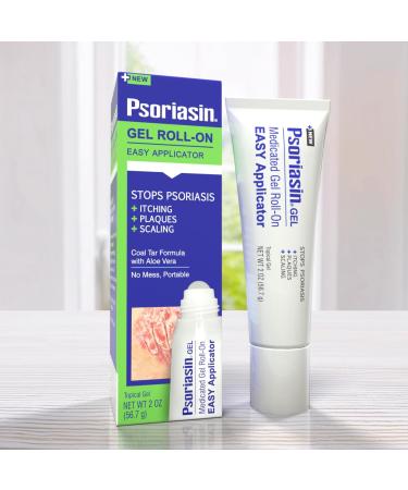 Psoriasin Gel Roll-On 1.25% Coal Tar | Medicated Treatment for Psoriasis Itching Plaques & Scaling | 2 oz - Shop Now - Buy Online on GoSupps.com