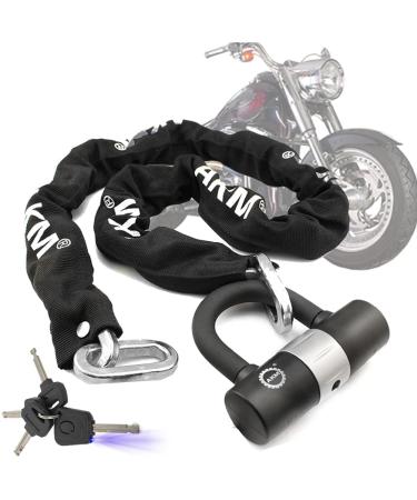 AKM Bike Lock Chain Lock 120cm/4ft Heavy Duty 10mm Thick Anti-Theft Cut Proof Bicycle Chain Lock with 4Keys Security 16mm U Lock Disc Lock for Bicycle,Moped,Scooter,Motorcycle 4ft/120cm x 10mm Diameter Chain with Lock - Buy Online on GoSupps.com