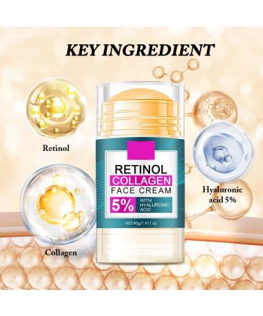  JASUBAI 2 Pack Retinol Collagen Cream with 5% Hyaluronic Acid Anti-Aging Firming Serum for Face Neck Eye Reduce Wrinkles Dark Circles and Puffiness - Buy Online on GoSupps.com