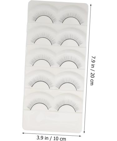 Housoutil Adhesives False Eyelashes 5 Pairs Fake Eyelashes Dense Adhesive Fiber Artificial Eyelashes - Buy Online on GoSupps.com