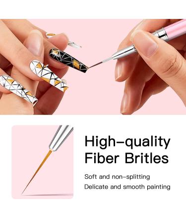 Nail Art Liner Brushes Set - 5Pcs Fine Drawing Tools for Long Lines & Details - Buy Online on GoSupps.com